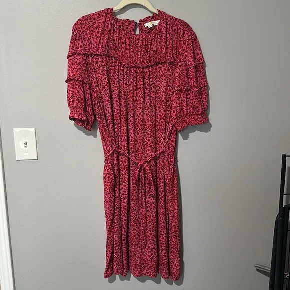 Boden Bright Pink Yoke Detail Jersey Knit Dress Sz 20 (US) - Picture 3 of 5